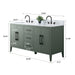 60" Double Sink Modern Freestanding Bathroom Vanity Set with Arabescato White Engineered Marble Top – Storage Cabinet with Soft-Closing Doors & Drawers VA9060D - HomeBeyond