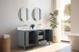 60" Double Sink Modern Freestanding Bathroom Vanity Set with Arabescato White Engineered Marble Top – Storage Cabinet with Soft-Closing Doors & Drawers VA9060D - HomeBeyond