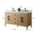 60" Double Sink Modern Freestanding Bathroom Vanity Set with Arabescato White Engineered Marble Top – Storage Cabinet with Soft-Closing Doors & Drawers VA9060D - HomeBeyond