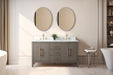60" Double Sink Modern Freestanding Bathroom Vanity Set with Arabescato White Engineered Marble Top – Storage Cabinet with Soft-Closing Doors & Drawers VA9060D - HomeBeyond