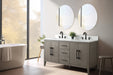 60" Double Sink Modern Freestanding Bathroom Vanity Set with Arabescato White Engineered Marble Top – Storage Cabinet with Soft-Closing Doors & Drawers VA9060D - HomeBeyond