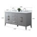 60" Double Sink Modern Freestanding Bathroom Vanity Set with Arabescato White Engineered Marble Top – Storage Cabinet with Soft-Closing Doors & Drawers VA9060D - HomeBeyond