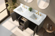 60" Double Sink Modern Freestanding Bathroom Vanity Set with Arabescato White Engineered Marble Top – Storage Cabinet with Soft-Closing Doors & Drawers VA9060D - HomeBeyond