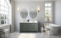 60" Double Sink Modern Freestanding Bathroom Vanity Set with Arabescato White Engineered Marble Top – Storage Cabinet with Soft-Closing Doors & Drawers VA9060D - HomeBeyond