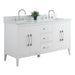 60" Double Sink Modern Freestanding Bathroom Vanity Set with Arabescato White Engineered Marble Top – Storage Cabinet with Soft-Closing Doors & Drawers VA9060D - HomeBeyond