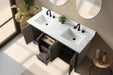 60" Double Sink Modern Freestanding Bathroom Vanity Set with Arabescato White Engineered Marble Top – Storage Cabinet with Soft-Closing Doors & Drawers VA9060D - HomeBeyond