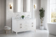 60" Double Sink Modern Freestanding Bathroom Vanity Set with Arabescato White Engineered Marble Top – Storage Cabinet with Soft-Closing Doors & Drawers VA9060D - HomeBeyond
