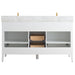 60" Double Sink Modern Freestanding Bathroom Vanity Set with Arabescato White Engineered Marble Top – Storage Cabinet with Soft-Closing Doors & Drawers VA9060D - HomeBeyond