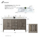 60" Double Sink Modern Freestanding Bathroom Vanity Set with Arabescato White Engineered Marble Top – Storage Cabinet with Soft-Closing Doors & Drawers VA9060D - HomeBeyond