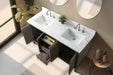 60" Double Sink Modern Freestanding Bathroom Vanity Set with Arabescato White Engineered Marble Top – Storage Cabinet with Soft-Closing Doors & Drawers VA9060D - HomeBeyond