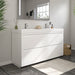 60" Double Sink Modern Freestanding Bathroom Vanity Set with White Engineered Stone Top – Large Storage Cabinet with Soft-Closing Drawers VA6060DWF - HomeBeyond