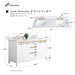 60" Double Sink Modern Freestanding Solid Wood Bathroom Vanity Set with Ariston White Engineered Marble Top – Storage Cabinet with Soft-Closing Drawers VA8060-D - HomeBeyond