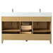 60" Double Sink Modern Freestanding Solid Wood Bathroom Vanity Set with Ariston White Engineered Marble Top – Storage Cabinet with Soft-Closing Drawers VA8060-D - HomeBeyond