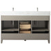60" Double Sink Modern Freestanding Solid Wood Bathroom Vanity Set with Ariston White Engineered Marble Top – Storage Cabinet with Soft-Closing Drawers VA8060-D - HomeBeyond