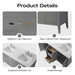 60" Double Sink Modern Freestanding Solid Wood Bathroom Vanity Set with Engineered Marble Top – Storage Cabinet with Soft-Closing Doors & Drawers VA9160D - HomeBeyond