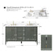 60" Double Sink Modern Freestanding Solid Wood Bathroom Vanity Set with Engineered Marble Top – Storage Cabinet with Soft-Closing Doors & Drawers VA9160D - HomeBeyond