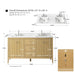 60" Double Sink Modern Freestanding Solid Wood Bathroom Vanity Set with Engineered Marble Top – Storage Cabinet with Soft-Closing Doors & Drawers VA9160D - HomeBeyond