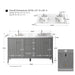 60" Double Sink Modern Freestanding Solid Wood Bathroom Vanity Set with Engineered Marble Top – Storage Cabinet with Soft-Closing Doors & Drawers VA9160D - HomeBeyond
