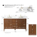 60" Double Sink Modern Freestanding Solid Wood Bathroom Vanity Set with Engineered Marble Top – Storage Cabinet with Soft-Closing Doors & Drawers VA9160D - HomeBeyond