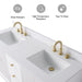60" Double Sink Modern Freestanding Solid Wood Bathroom Vanity Set with White Engineered Marble Top – Storage Cabinet with Soft-Closing Doors & Drawers VA8160D - HomeBeyond