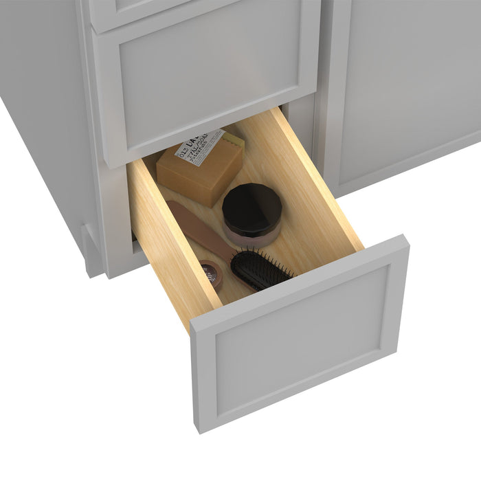 60" Modern Freestanding Birch & Plywood Bathroom Vanity Base Only – Shaker Style Storage Cabinet with 6 Drawers & 2 Soft-Closing Doors VA41123-36-123 - HomeBeyond