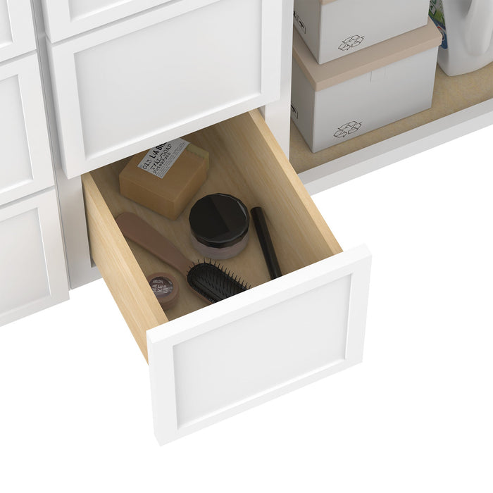 60" Modern Freestanding Birch & Plywood Bathroom Vanity Base Only – Shaker Style Storage Cabinet with 6 Drawers & 2 Soft-Closing Doors VA41123-362L-121 - HomeBeyond