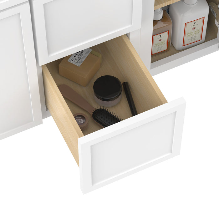 60" Modern Freestanding Birch & Plywood Bathroom Vanity Base Only – Shaker Style Storage Cabinet with 6 Drawers & 2 Soft-Closing Doors VA41123-362R-121 - HomeBeyond