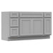 60" Modern Freestanding Oak Bathroom Vanity Base Only – Shaker Style Storage Cabinet with 4 Drawers & 3 Doors VA40123-36-121 - HomeBeyond