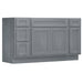 60" Modern Freestanding Oak Bathroom Vanity Base Only – Shaker Style Storage Cabinet with 4 Drawers & 3 Doors VA40123-36-121 - HomeBeyond