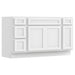 60" Modern Freestanding Oak Bathroom Vanity Base Only – Shaker Style Storage Cabinet with 4 Drawers & 3 Doors VA40123-36-121 - HomeBeyond