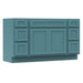 60" Modern Freestanding Oak Bathroom Vanity Base Only – Shaker Style Storage Cabinet with 6 Drawers & 2 Doors VA40123-36-123 - HomeBeyond