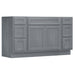 60" Modern Freestanding Oak Bathroom Vanity Base Only – Shaker Style Storage Cabinet with 6 Drawers & 2 Doors VA40123-36-123 - HomeBeyond