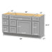 60" Modern Freestanding Oak Bathroom Vanity Base Only – Shaker Style Storage Cabinet with 6 Drawers & 2 Doors VA40123-362L-121 - HomeBeyond