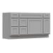 60" Modern Freestanding Oak Bathroom Vanity Base Only – Shaker Style Storage Cabinet with 6 Drawers & 2 Doors VA40123-362L-121 - HomeBeyond