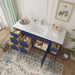 60" Oak Bathroom Vanity Cabinet without Top - 6 Drawers & 2 Doors - HomeBeyond