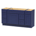 60" Oak Bathroom Vanity Cabinet without Top - 6 Drawers & 2 Doors - HomeBeyond