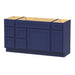 60" Oak Bathroom Vanity Cabinet without Top - 6 Drawers & 2 Doors - HomeBeyond