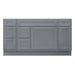 60" Oak Bathroom Vanity Cabinet without Top - 6 Drawers & 2 Doors - HomeBeyond