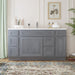 60" Oak Bathroom Vanity Cabinet without Top - 6 Drawers & 2 Doors - HomeBeyond