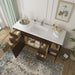 60" Oak Bathroom Vanity Cabinet without Top - 6 Drawers & 2 Doors - HomeBeyond