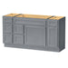 60" Oak Bathroom Vanity Cabinet without Top - 6 Drawers & 2 Doors - HomeBeyond