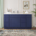 60" Oak Bathroom Vanity Cabinet without Top - 6 Drawers & 2 Doors - HomeBeyond