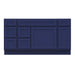 60" Oak Bathroom Vanity Cabinet without Top - 6 Drawers & 2 Doors - HomeBeyond
