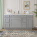60" Oak Bathroom Vanity Cabinet without Top - 6 Drawers & 2 Doors - HomeBeyond