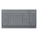 60" Oak Bathroom Vanity Cabinet without Top - 6 Drawers & 2 Doors - HomeBeyond