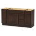 60" Oak Bathroom Vanity Cabinet without Top - 6 Drawers & 2 Doors - HomeBeyond