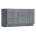 60" Oak Bathroom Vanity Cabinet without Top - 6 Drawers & 2 Doors - HomeBeyond