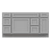 60" Oak Bathroom Vanity Cabinet without Top - 6 Drawers & 2 Doors - HomeBeyond