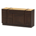 60" Oak Bathroom Vanity Cabinet without Top - 6 Drawers & 2 Doors - HomeBeyond