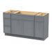 60" Plywood Bathroom Vanity Cabinet without Top - 4 Drawers & 3 Doors - HomeBeyond